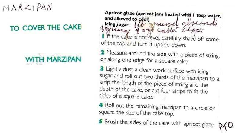 Scan 1 of 2 for Cover the Cake with Marzipan