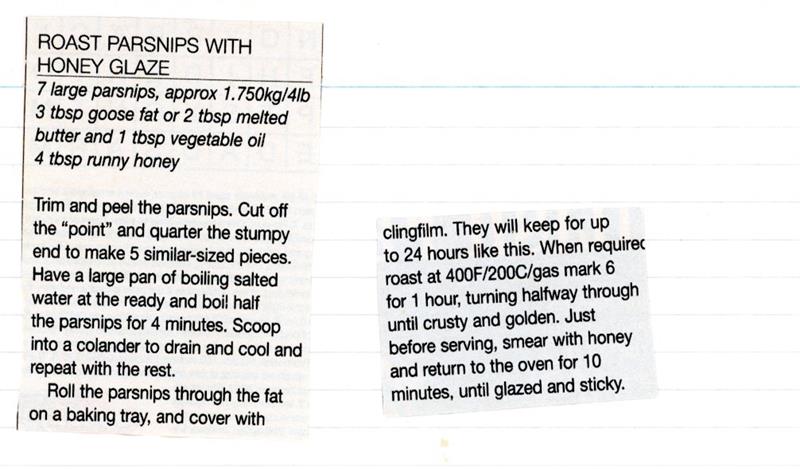 Scan 1 of 1 for Roast Parsnips with Honey Glaze