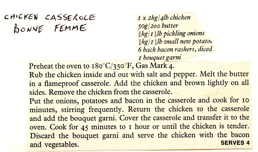 Scan 1 of 1 for Chicken Casserole