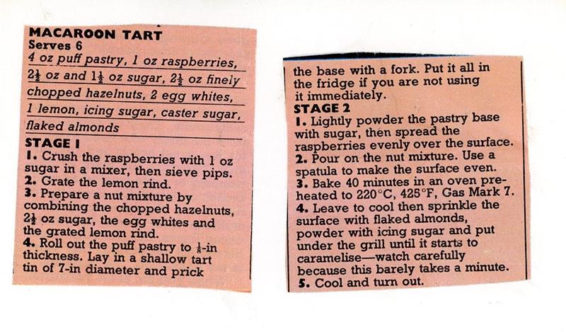Scan 1 of 2 for Macaroon Tart