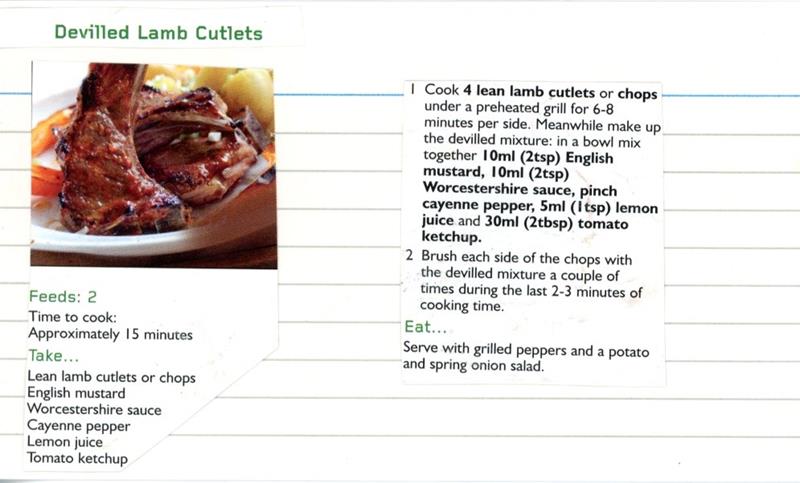Scan 1 of 1 for Devilled Lamb Cutlets