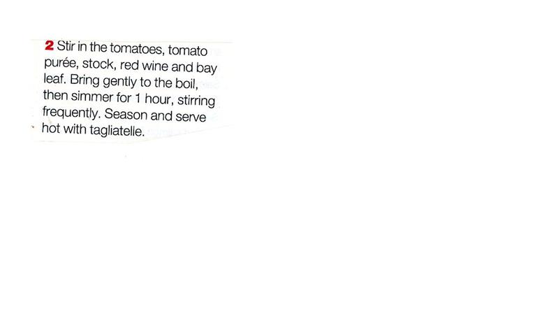 Scan 2 of 2 for Bolognese Sauce (Salsa Bolognese)