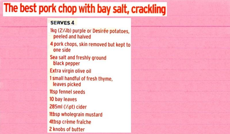 Scan 1 of 2 for The Best Pork Chop with Bay Salt, Crackling