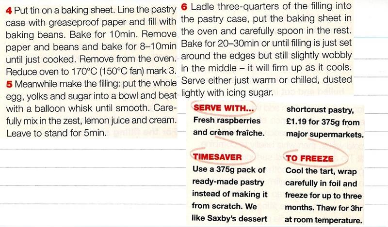 Scan 2 of 2 for Lemon Tart