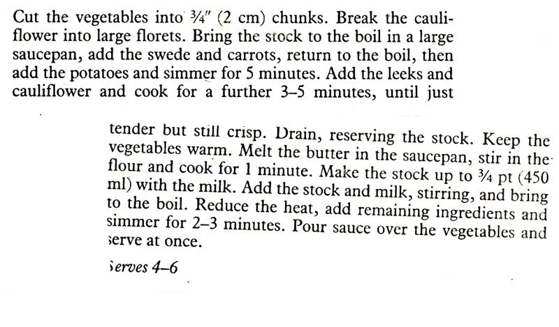 Scan 2 of 2 for Vegetable Fricassée