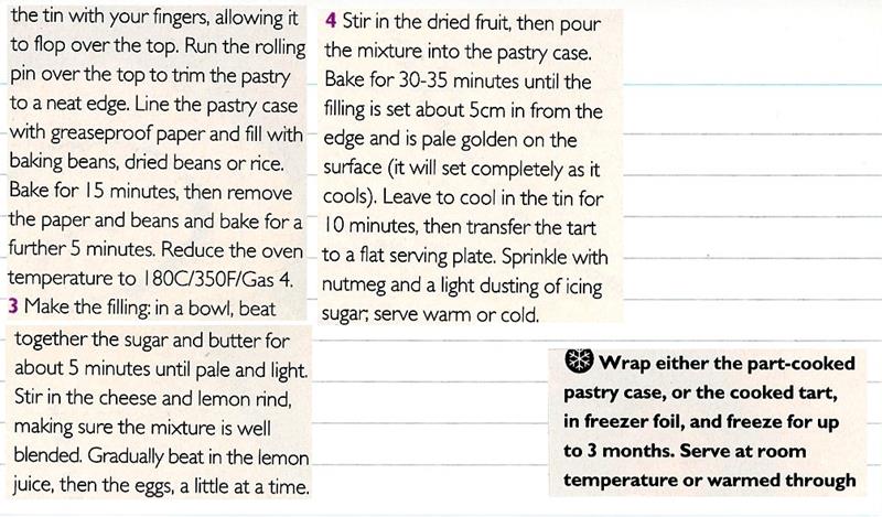 Scan 2 of 2 for Curd Tart
