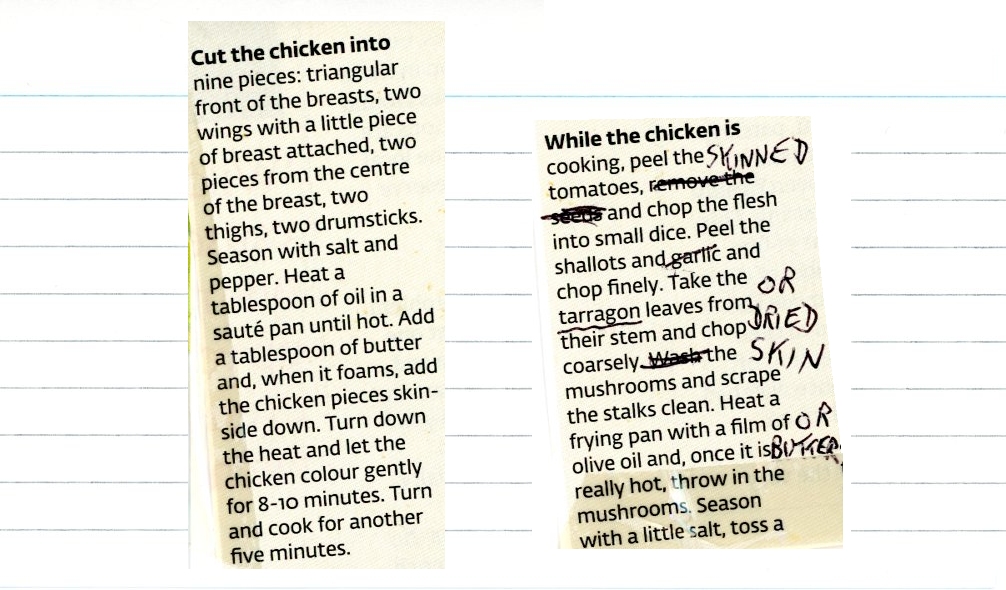 Scan 2 of 3 for Chicken Chasseur