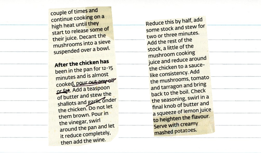 Scan 3 of 3 for Chicken Chasseur