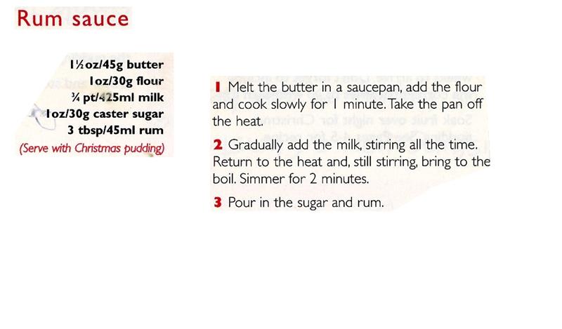 Scan 1 of 1 for Rum Sauce