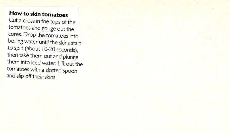 Scan 1 of 1 for How to Skin Tomatoes