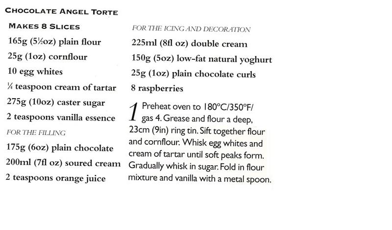 Scan 1 of 2 for Chocolate Angel Torte