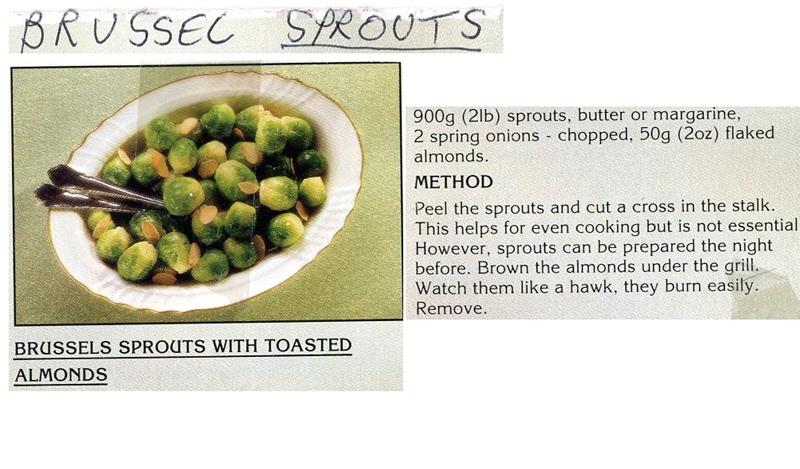 Scan 1 of 2 for Brussels Sprouts with Toasted Almonds