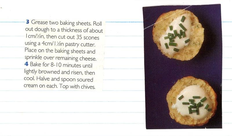 Scan 2 of 2 for Mini Cheese and Chive Scones