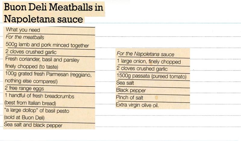 Scan 1 of 2 for Buon Deli Meatballs in Napoletana Sauce