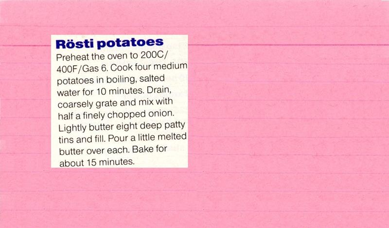 Scan 1 of 1 for Rösti Potatoes