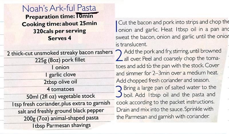 Scan 1 of 2 for Noah's Ark-ful Pasta