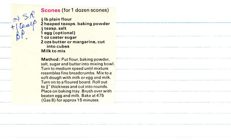 Scan 1 of 1 for Scones