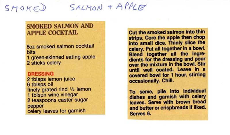 Scan 1 of 1 for Smoked Salmon and Apple Cocktail