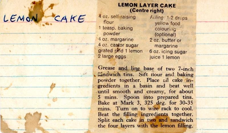 Scan 1 of 2 for Lemon Layer Cake