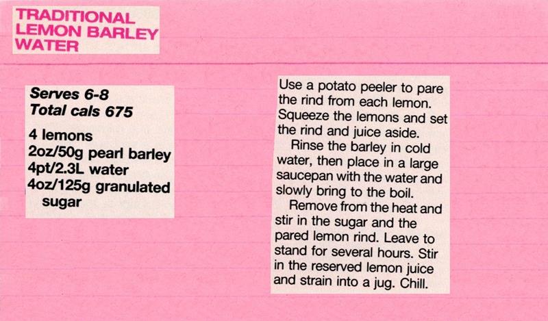 Scan 1 of 1 for Traditional Lemon Barley Water