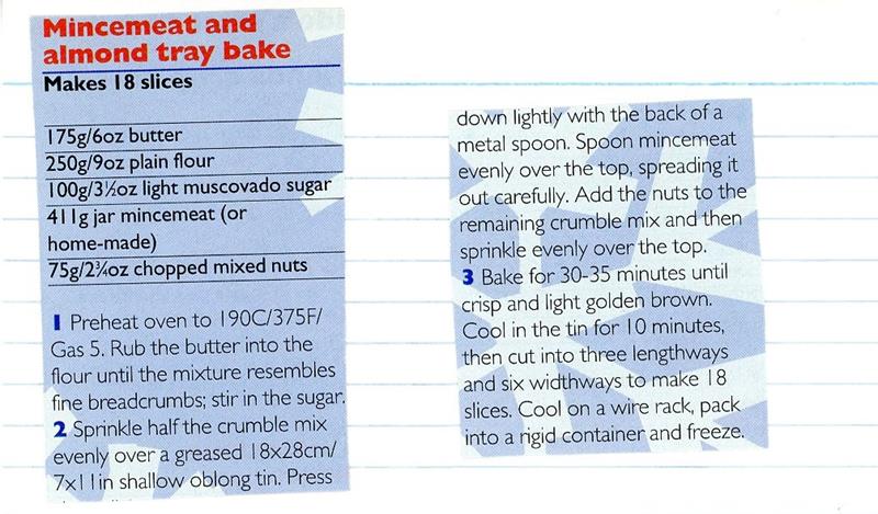 Scan 1 of 1 for Mincemeat and Almond Tray Bake