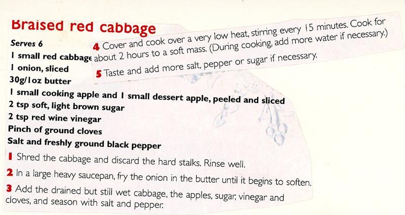 Scan 1 of 2 for Braised Red Cabbage