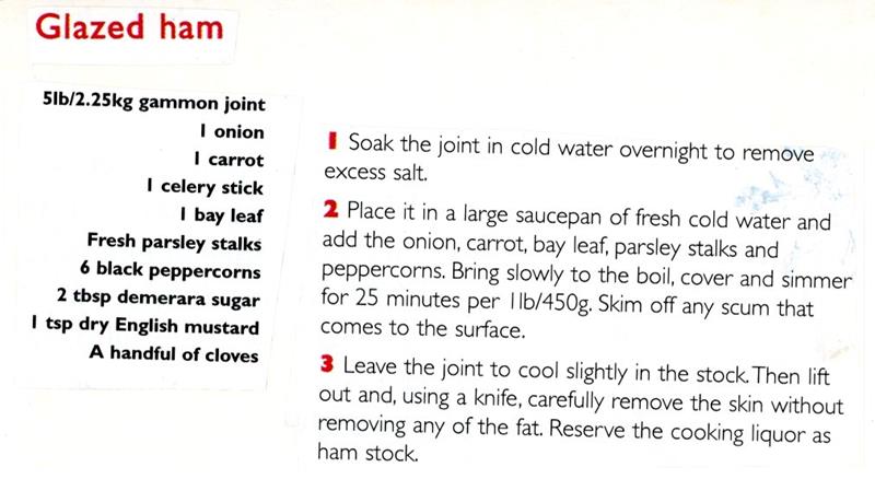 Scan 1 of 2 for Glazed Ham