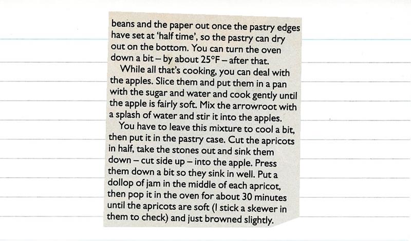 Scan 2 of 2 for Apple & Apricot Flan