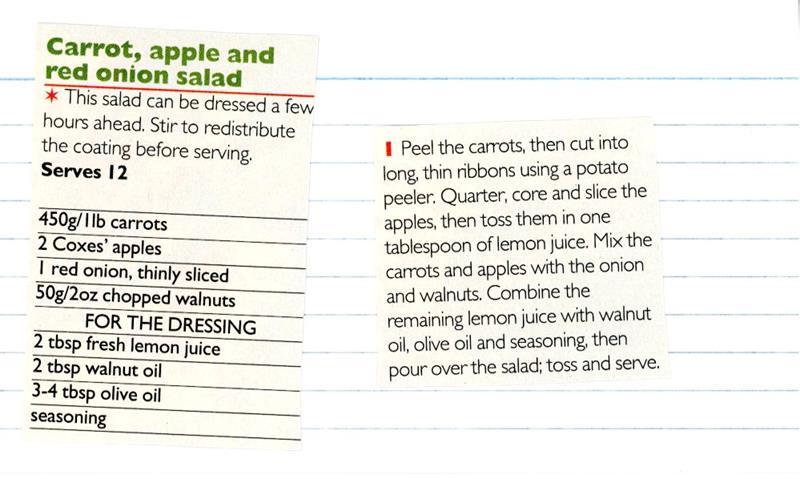 Scan 1 of 1 for Carrot, Apple and Red Onion Salad