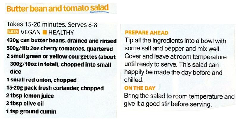 Scan 1 of 2 for Butter Bean & Cherry Tomato Salad