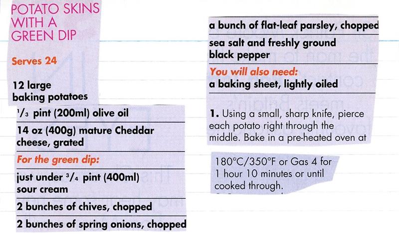 Scan 1 of 2 for Potato Skins with a Green Dip