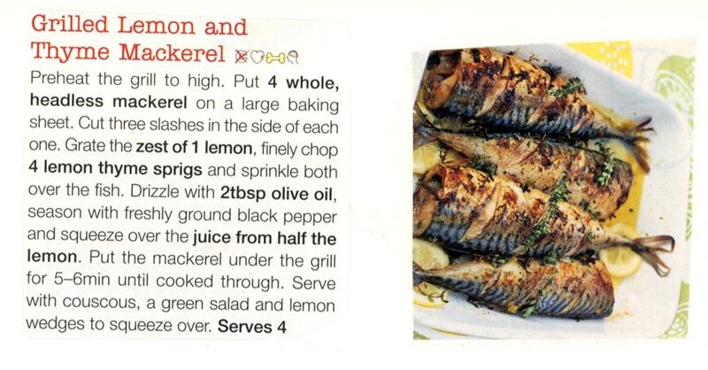 Scan 1 of 2 for Grilled Lemon and Thyme Mackerel