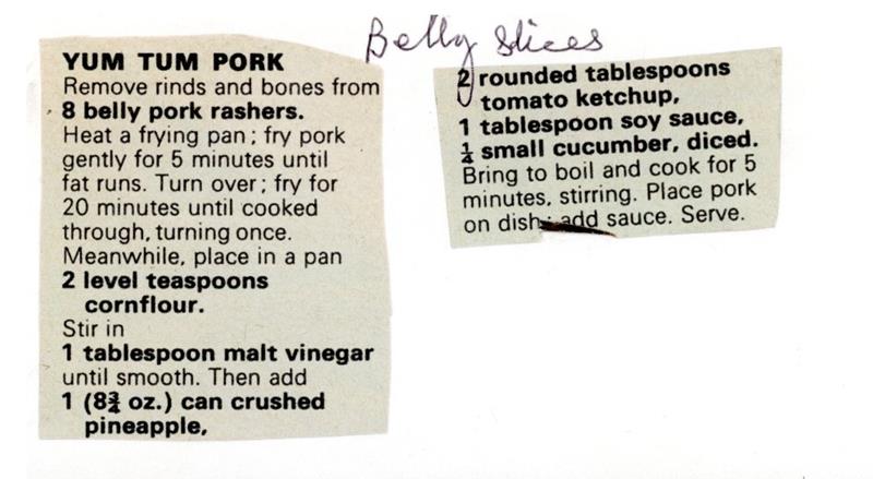 Scan 1 of 1 for Yum Tum Pork