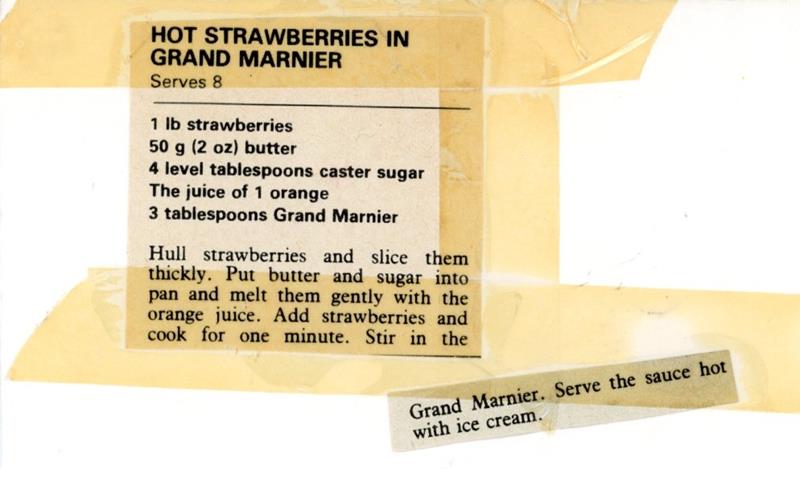 Scan 1 of 1 for Hot Strawberries in Grand Marnier
