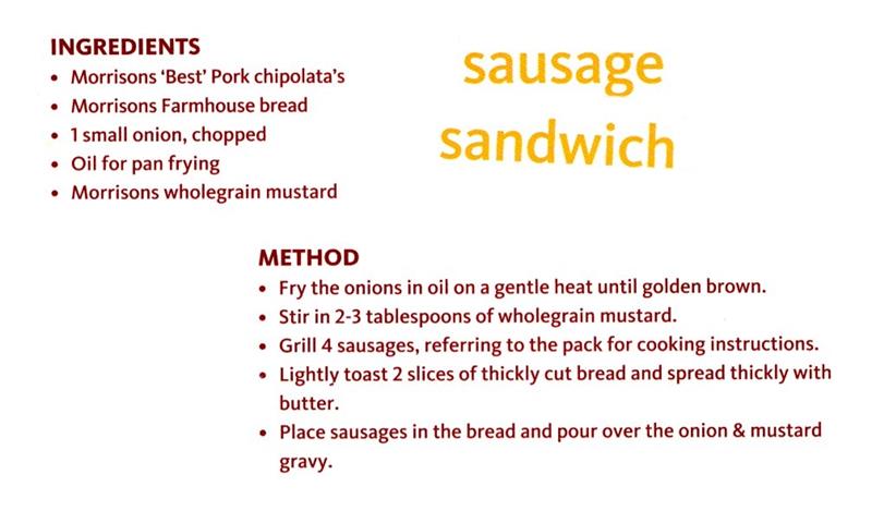 Scan 1 of 2 for Pork Chipolata Hot Dog with Wholegrain Mustard & Onion Gravy