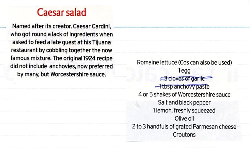 Scan 1 of 2 for Caesar Salad