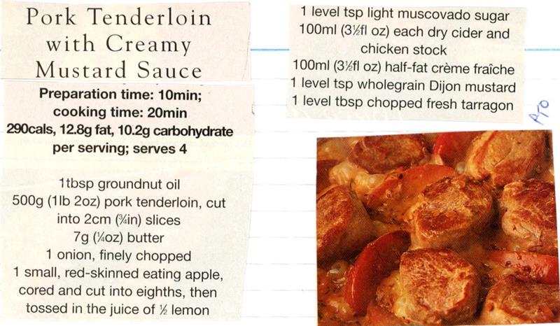 Scan 1 of 2 for Pork Tenderloin with Creamy Mustard Sauce