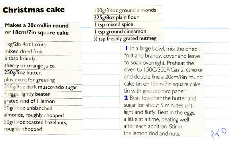 Scan 1 of 2 for Christmas Cake