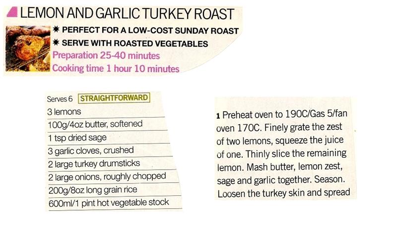 Scan 1 of 2 for Lemon and Garlic Turkey Roast
