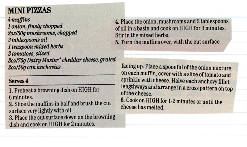 Scan 1 of 1 for Mini Pizzas