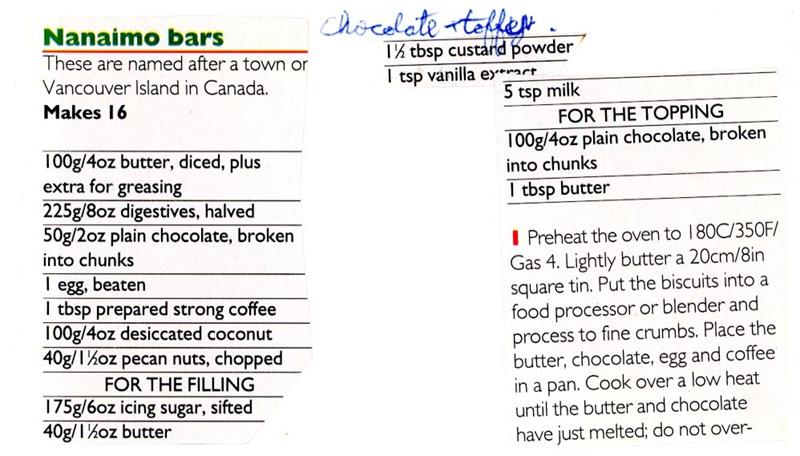 Scan 1 of 2 for Nanaimo Bars