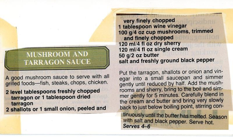 Scan 1 of 1 for Mushroom Sauce