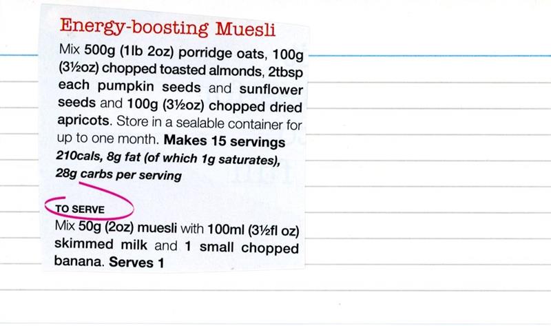 Scan 1 of 1 for Energy-boosting Muesli
