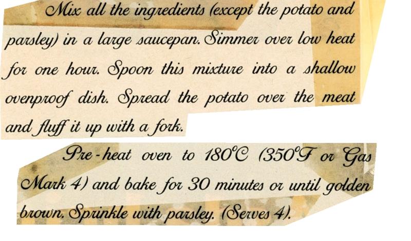 Scan 2 of 2 for Cottage Pie