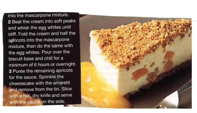 Scan 2 of 2 for Mascarpone Cheesecake with Apricot and Amaretti