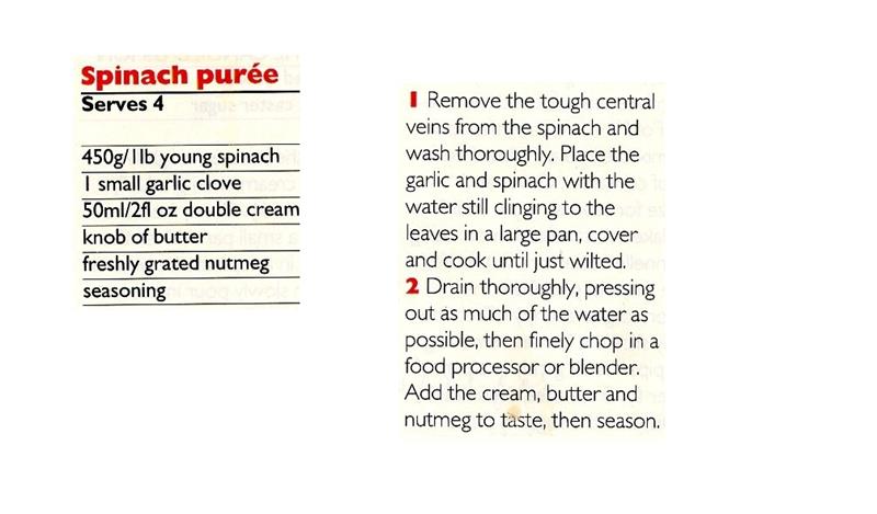 Scan 1 of 1 for Spinach Purée