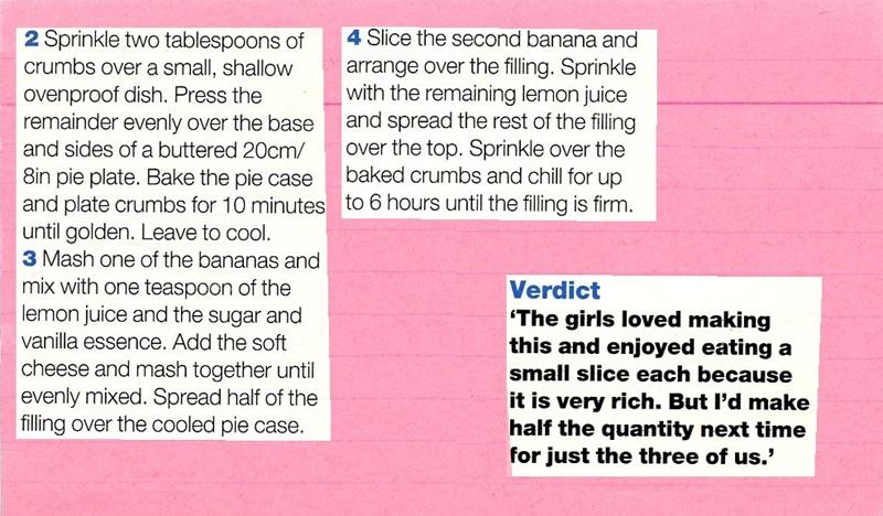Scan 2 of 2 for Banana Cream Cheese Pie