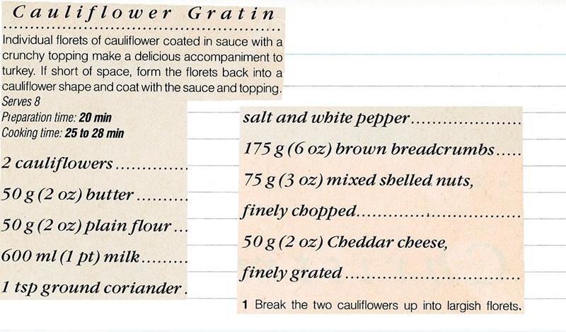Scan 1 of 2 for Cauliflower Gratin