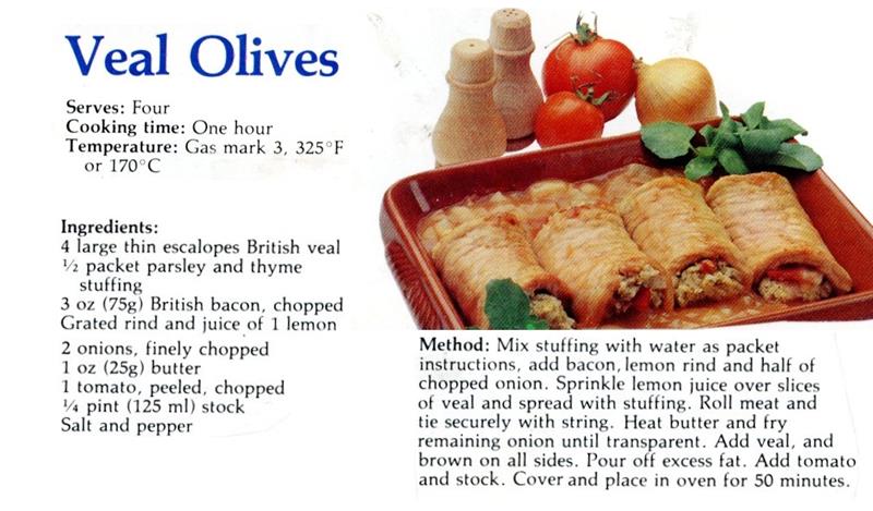 Scan 1 of 1 for Veal Olives