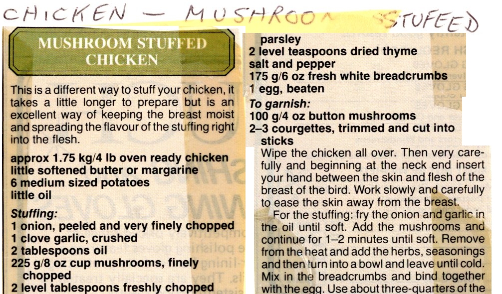 Scan 1 of 2 for Chicken Stuffed Under the Skin